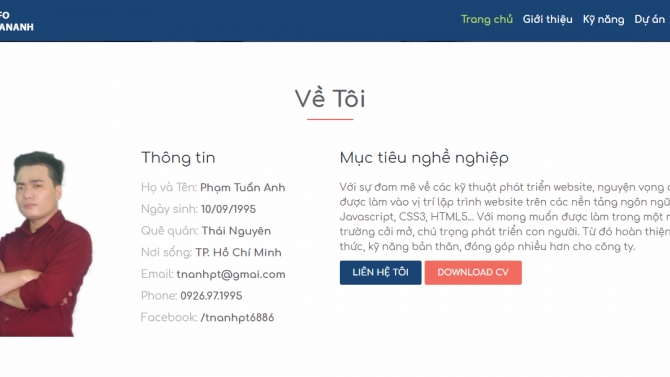 Chi tiết c&aacute;c dự &aacute;n ho&agrave;n th&agrave;nh xem tại trang resum của m&igrave;nh nh&eacute;