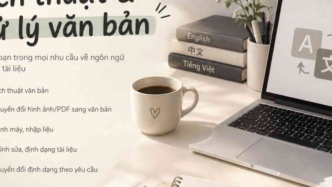 Dịch thuật tiếng Việt,Trung,Anh & Chuyển đổi văn bản.