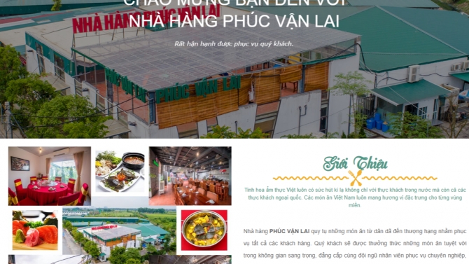 Thiết kế web nh&agrave; h&agrave;ng, kh&aacute;ch sạn