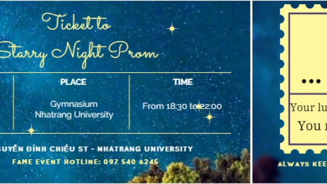 Thiết kế v&eacute; v&agrave; thiệp mời Prom