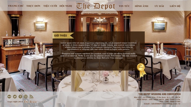 Website nh&agrave; h&agrave;ng