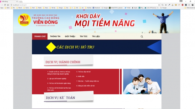 Dự &aacute;n hướng nghiệp trường cao đẳng Viễn Đ&ocirc;ng