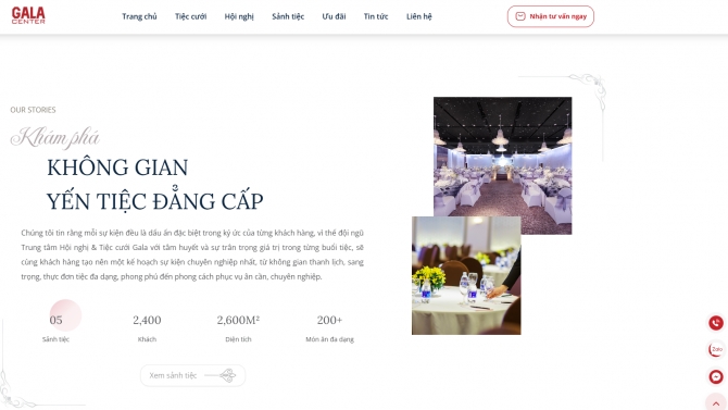 Thiết kế website Gala Center
