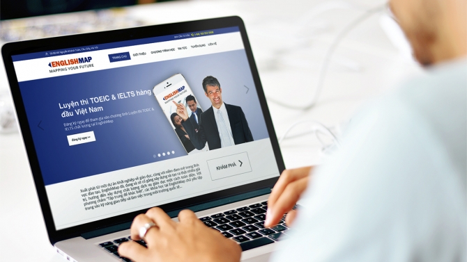 Thiết kế website trung t&acirc;m tiếng Anh