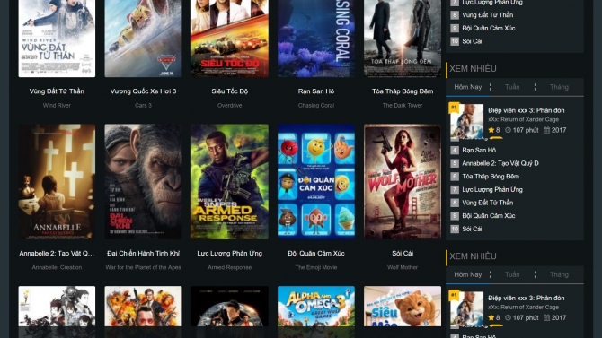 Web xem phim online bằng wordpress v2