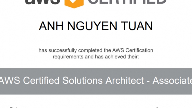 Chứng chỉ aws