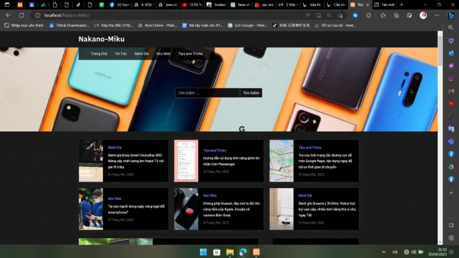 tạo ra 1 trang web đầy đủ bằng nền tảng WordPress