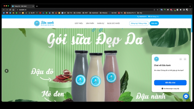 Sữa Xanh Website - WordPress