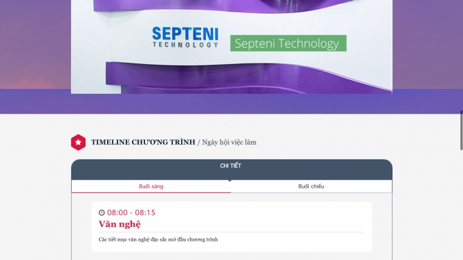 Website Event Ng&agrave;y hội việc l&agrave;m C&ocirc;ng nghệ