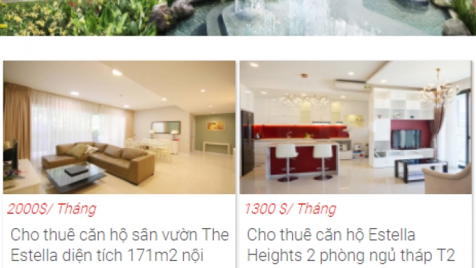 Thiết kế website bất động sản ESTELLA HEIGHTS