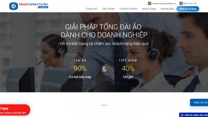 X&acirc;y dựng website tổng đ&agrave;i ảo - Mobifone