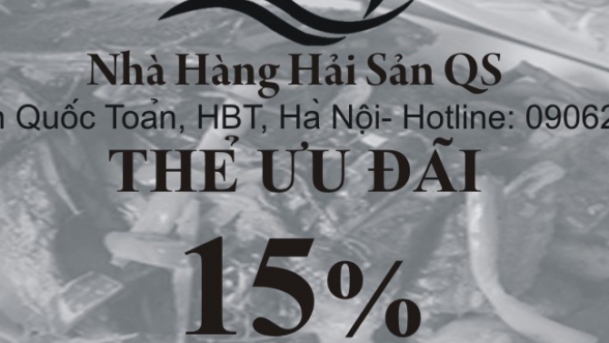 Thiết kế c&aacute;c ấn phẩm chương tr&igrave;nh promotion cho QS restaurant