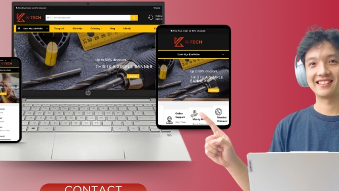 Thiết kế website b&aacute;n thiết bị m&aacute;y m&oacute;c