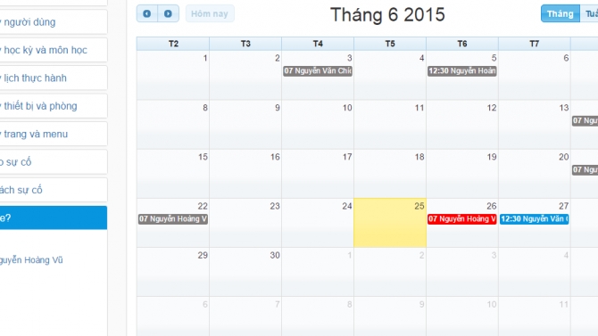 Website quản l&yacute; ph&ograve;ng m&aacute;y trường đại học