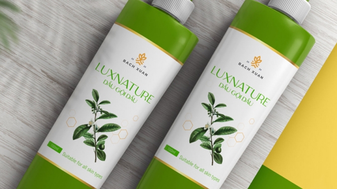 Thiết kế bao b&igrave; dầu gội Luxnature