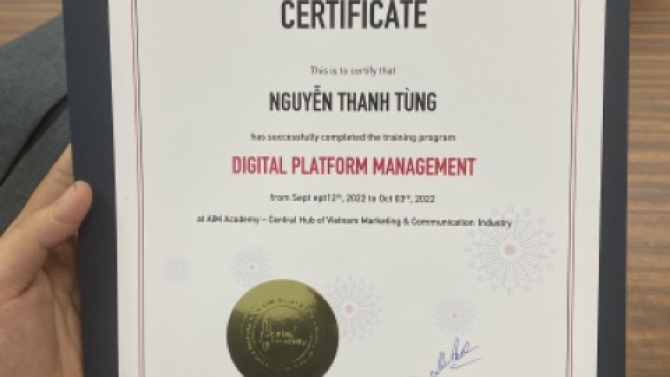 Chứng chỉ Digital Flatform
