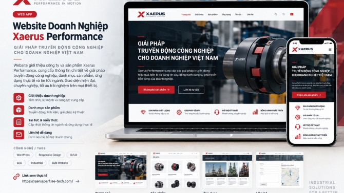 Website Xaerus Performance Việt Nam