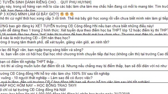 Cao đẳng Cộng đồng H&agrave; Nội