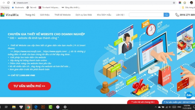 Thiết kế website Vinawix.com