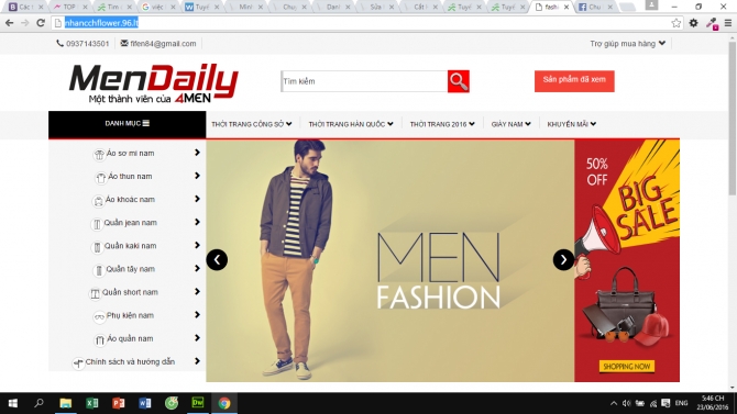 Thiết kế giao diện dựa tr&ecirc;n website mendayli