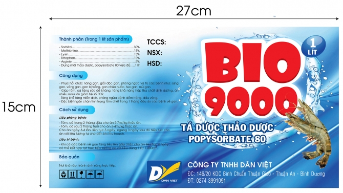 Thiết kế nh&atilde;n Bio 9000