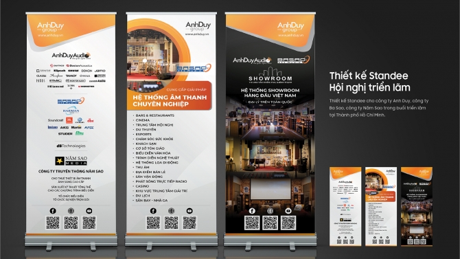 Standee triển l&atilde;m c&ocirc;ng ty Anh Duy