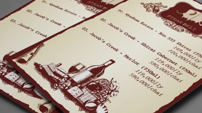 Thiết Kế Bảng Hiệu, Standy, Menu Cho Chuỗi Nh&agrave; H&agrave;ng Steak Deli