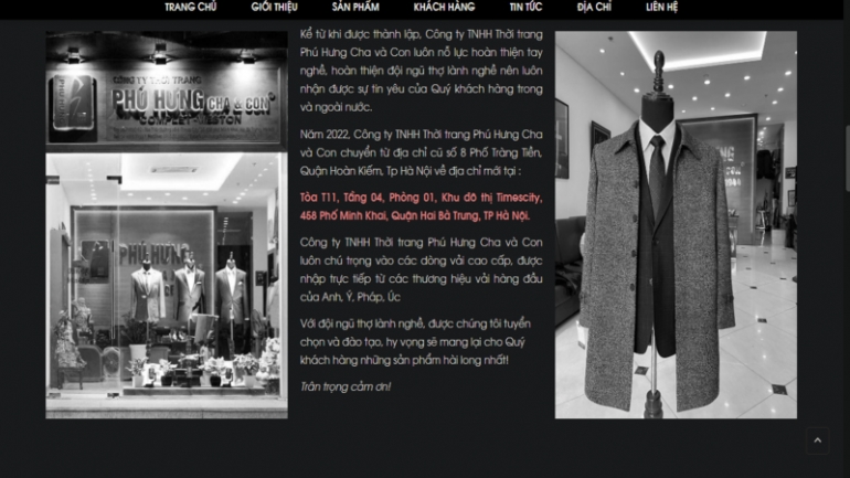 Thiết kế giao diện website b&aacute;n h&agrave;ng  trang phục, may mặc