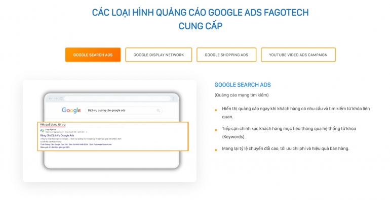 Dịch vụ quảng c&aacute;o Google
