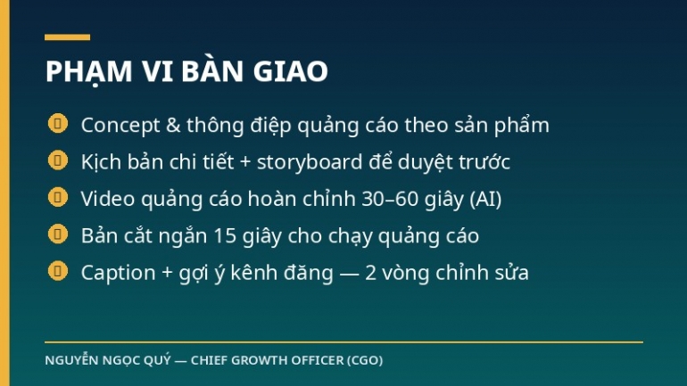 Sản xuất video quảng c&aacute;o & TVC sản phẩm bằng AI &mdash; trọn g&oacute;i concept, kịch bản, storyboard đến video ho&agrave;n chỉnh