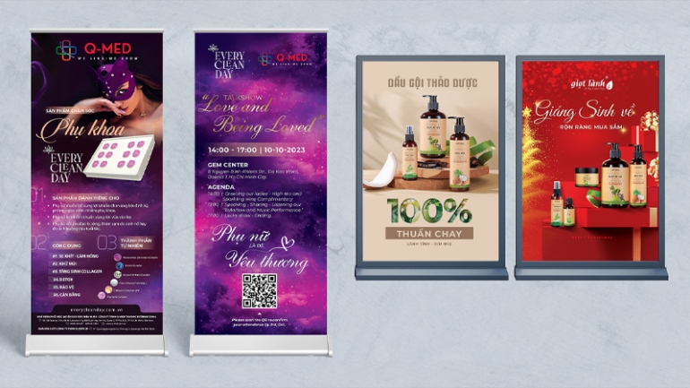 Thiết kế Standee / Backdrop / Bandroll / Booth hội chợ