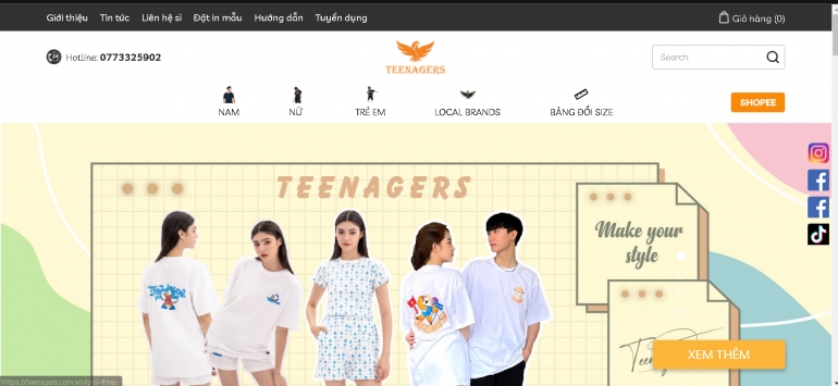 Thiết kế Website B&aacute;n H&agrave;ng Thời Trang