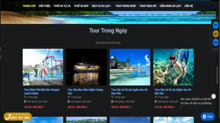 Thiết kế webiste về du lịch