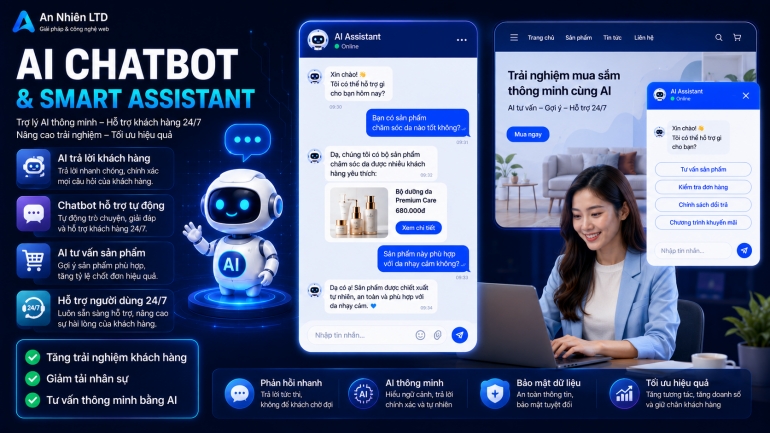 T&iacute;ch hợp AI v&agrave;o website, app & hệ thống