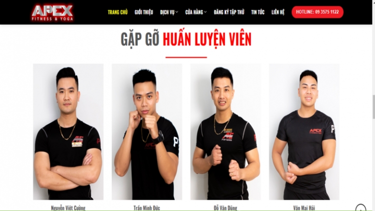 Thiết kế website ph&ograve;ng Gym