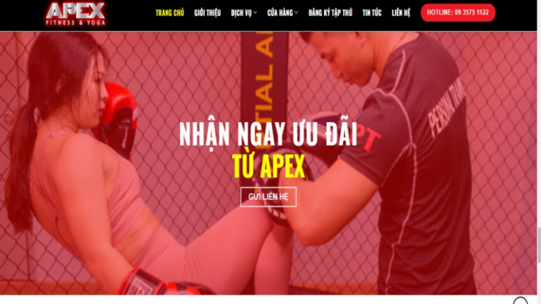 Thiết kế website ph&ograve;ng Gym