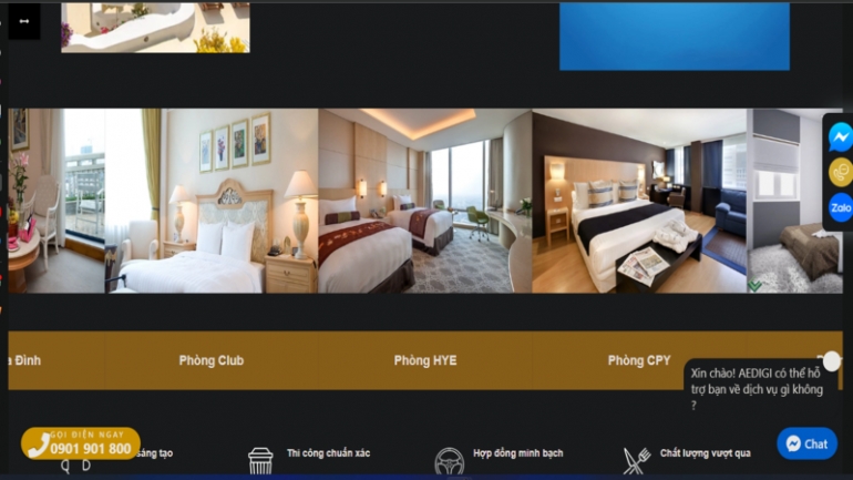 Thiết kế website Kh&aacute;ch sạn