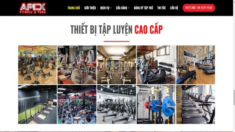 Thiết kế website ph&ograve;ng Gym