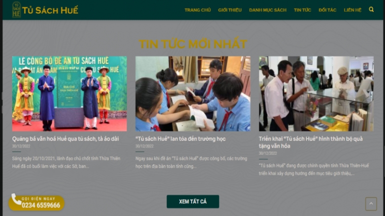 Thiết kế website Tủ s&aacute;ch, Tin Tức, Sự Kiện
