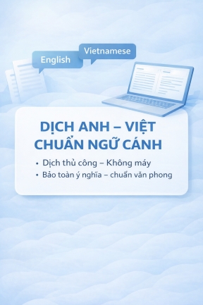 Dịch Anh &ndash; Việt chuẩn ngữ cảnh, bảo mật nội dung