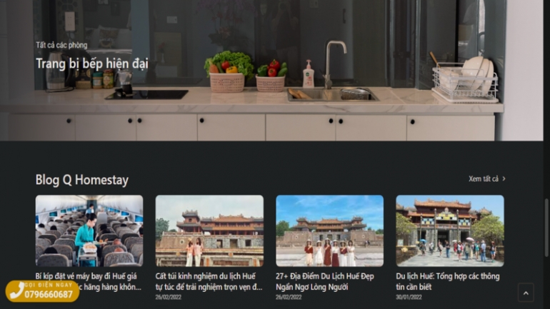 Thiết kế website Homestay