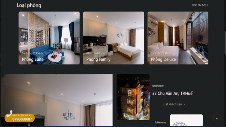 Thiết kế website Homestay