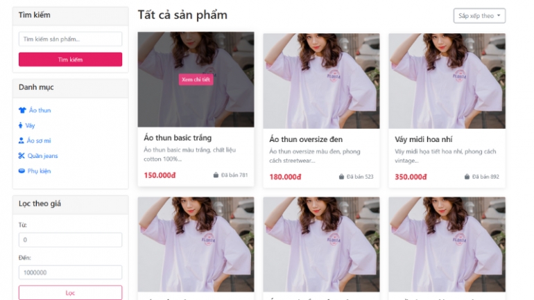 Thiết kế web b&aacute;n h&agrave;ng thời trang | PHP thuần | Responsive | Chuẩn SEO
