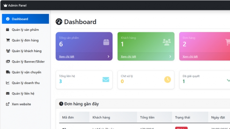 Thiết kế web b&aacute;n h&agrave;ng thời trang | PHP thuần | Responsive | Chuẩn SEO