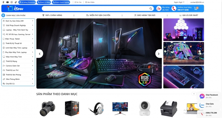 Thiết kế website thương mại điện tử đầy đủ chức năng