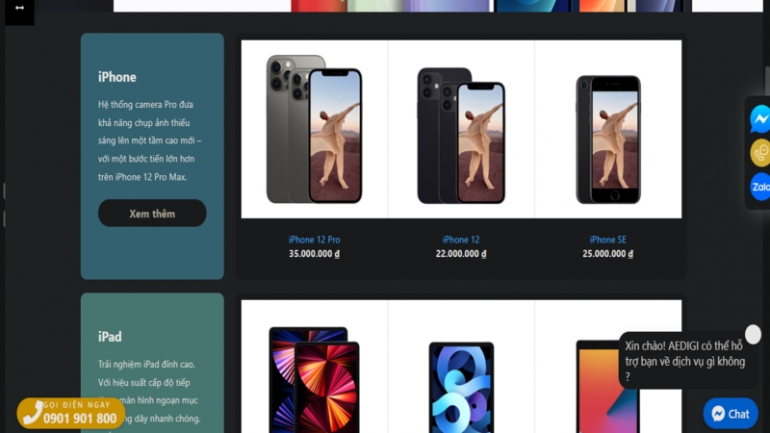 Thiết kế giao diện website b&aacute;n h&agrave;ng