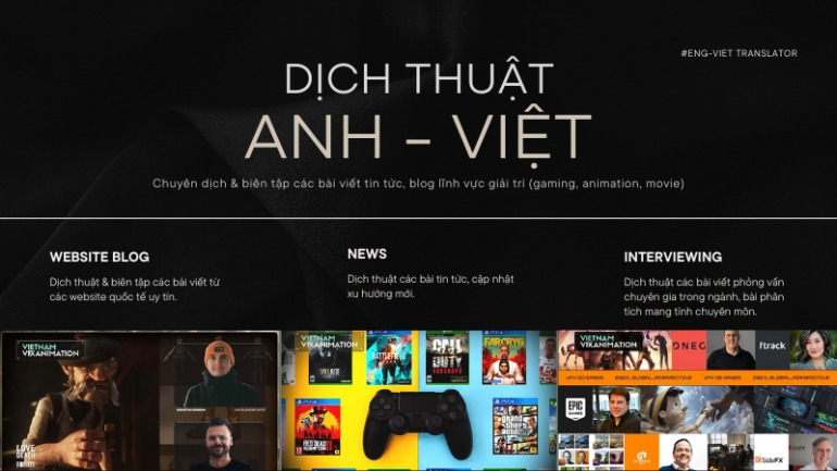 Dịch thuật & Bi&ecirc;n tập nội dung Blog Web (Anh - Việt)