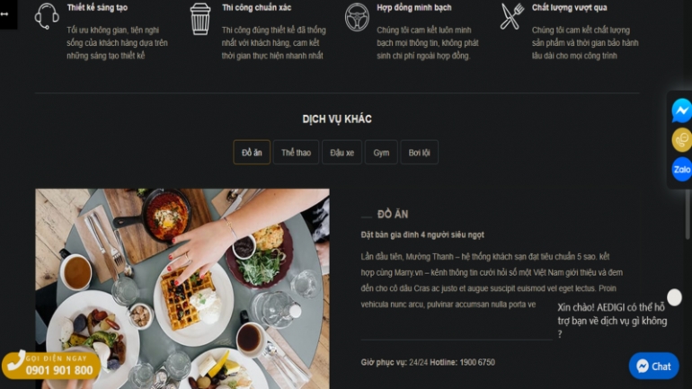 Thiết kế website Kh&aacute;ch sạn