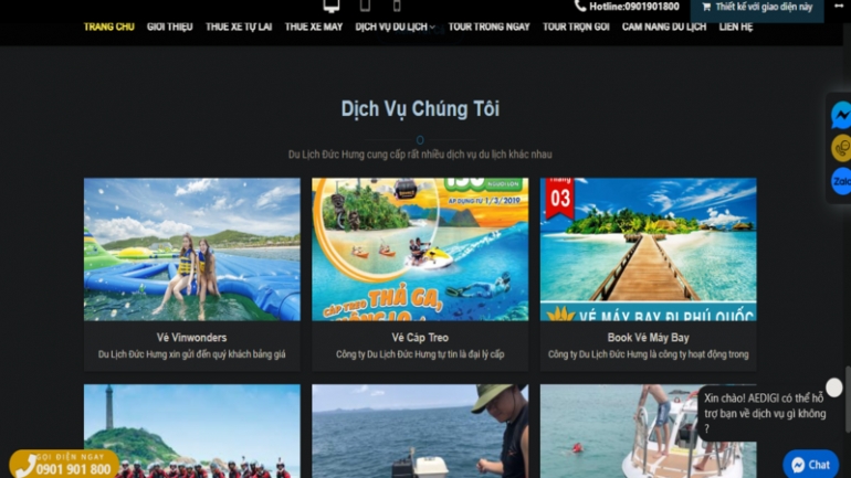 Thiết kế webiste về du lịch