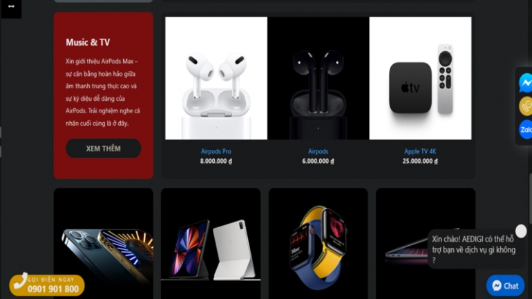 Thiết kế giao diện website b&aacute;n h&agrave;ng